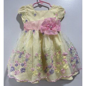 2/$15 ⭐️ Tona Michelle Girls Yellow Special Occasion Dress 2T